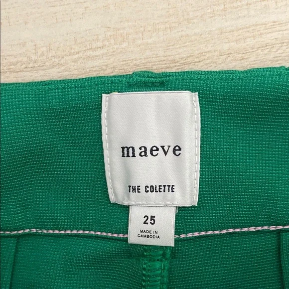 Anthropologie Maeve Colette Cropped Wide Leg Pants Kelly Green Knit Edition 25 - Picture 4 of 10